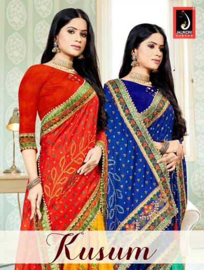 Kusum By Jalnidhi Sarees Designer Bandhani Saree Collection